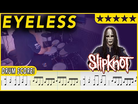 Eyeless - Slipknot | DRUM SCORE Sheet Music | #407 DRUMSCRIBE