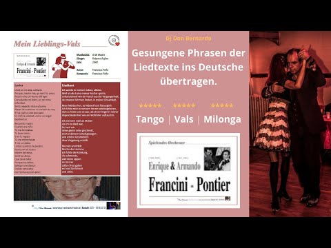 DJ Don Bernardo - Lyrics ins Deutsche übertragen - Orquesta Francini - Pontier