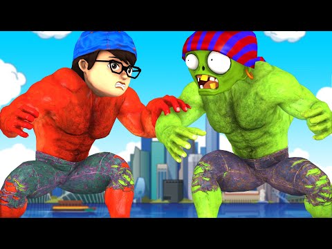Poor Nick Transform Red NickHulk vs 2 Zombie revenge for Dad Nick - Scary Teacher 3D Sad Story