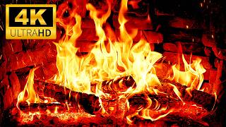 Cozy Night with 4K Fireplace 🔥 Cozy Fireplace with Crackling Fire Sounds | Relaxing, Studying, Focus