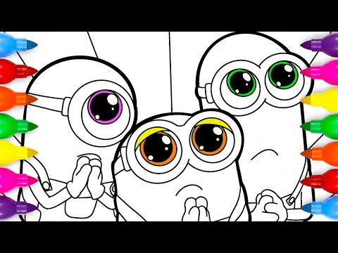 Minions Big Sad Cute Eyes | Minions the Rise of Gru Coloring Pages