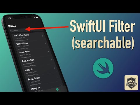 SwiftUI Filtering with the Searchable Modifier - Part 2 (iOS, Xcode 13, 2022) thumbnail