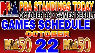 PBA STANDINGS TODAY OCTOBER 19, 2025 | GAMES RESULT | GAMES SCHEDULE October 22, 2025