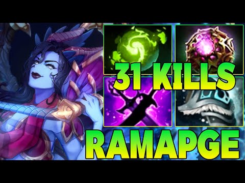 Rampage + 31 Kills QOP Dota 2 Mid Lane Beast Best Queen Of Pain Dota 2 Gameplay Guide Build 7.39