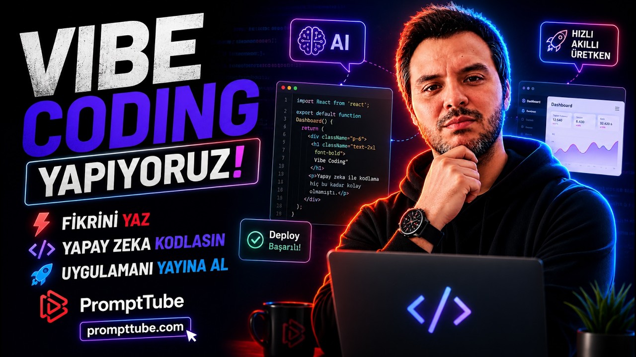 CANLI: AI Metin Yazıyor Ama İnsan Gibi Yazamıyor! Vibe Codingle Çözüm Üretiyoruz