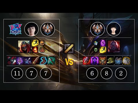 LNG Maple Zed vs Dove Sion Mid - KR Challenger Patch 10.11
