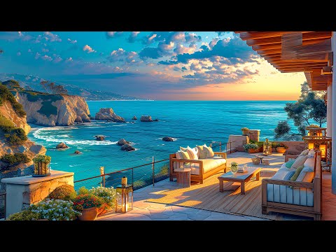 Morning Jazz Seaside Delight | Coastal Serenity With Smooth Jazz Relaxation