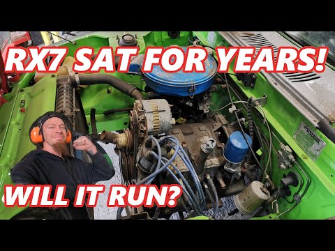 Will it run? RX7 Barn find sitting for years might have a good 12A rotary!
