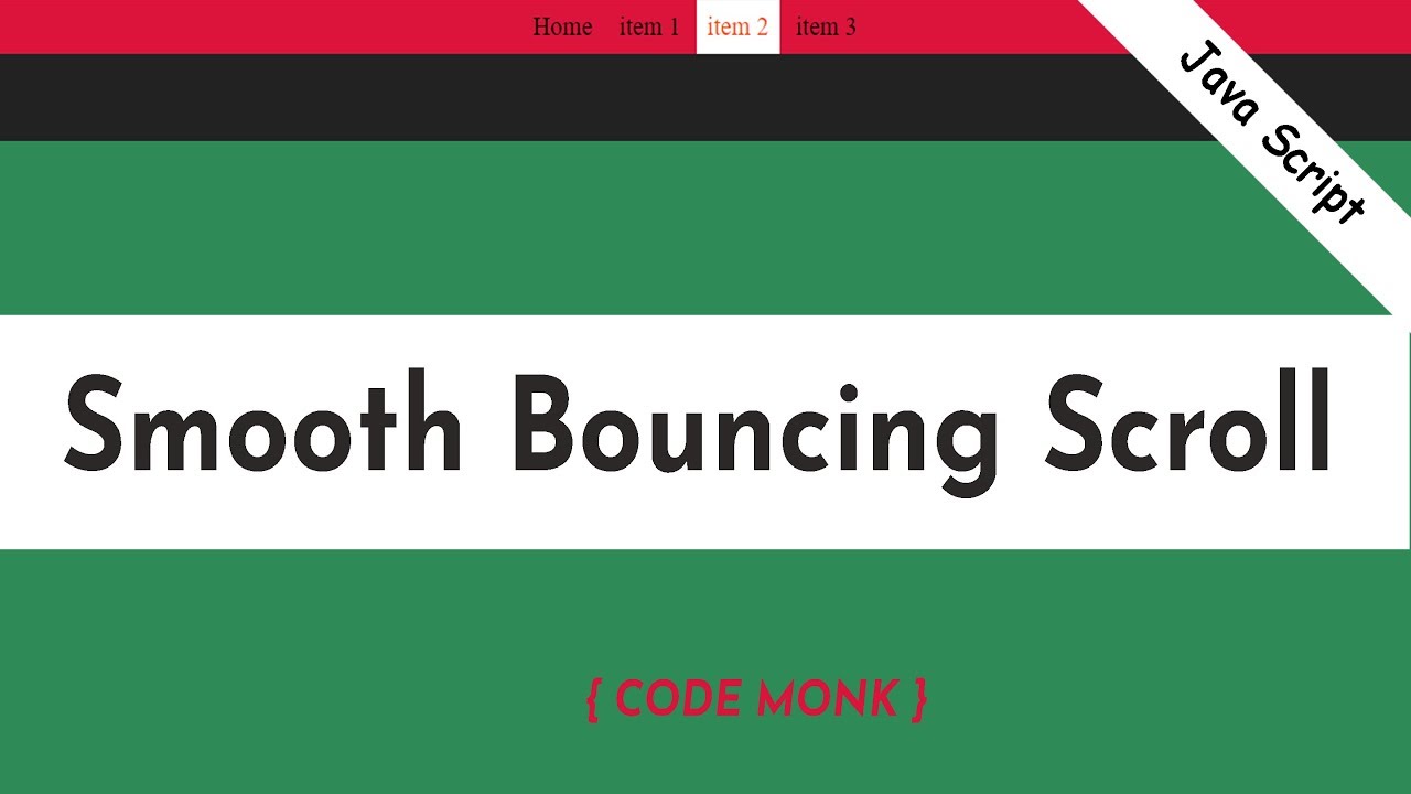 Smooth bouncing scrolling | smooth scrolling | JavaScript