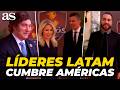LÍDERES Latinoamericanos Llegan A La CUMBRE Escudo De Las Américas De TRUMP MILEI BUKELE KAST