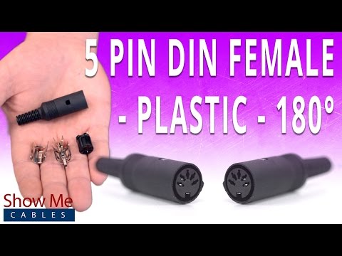 How To Install The 5 Pin DIN Female Solder Connector (180° Style) - Plastic