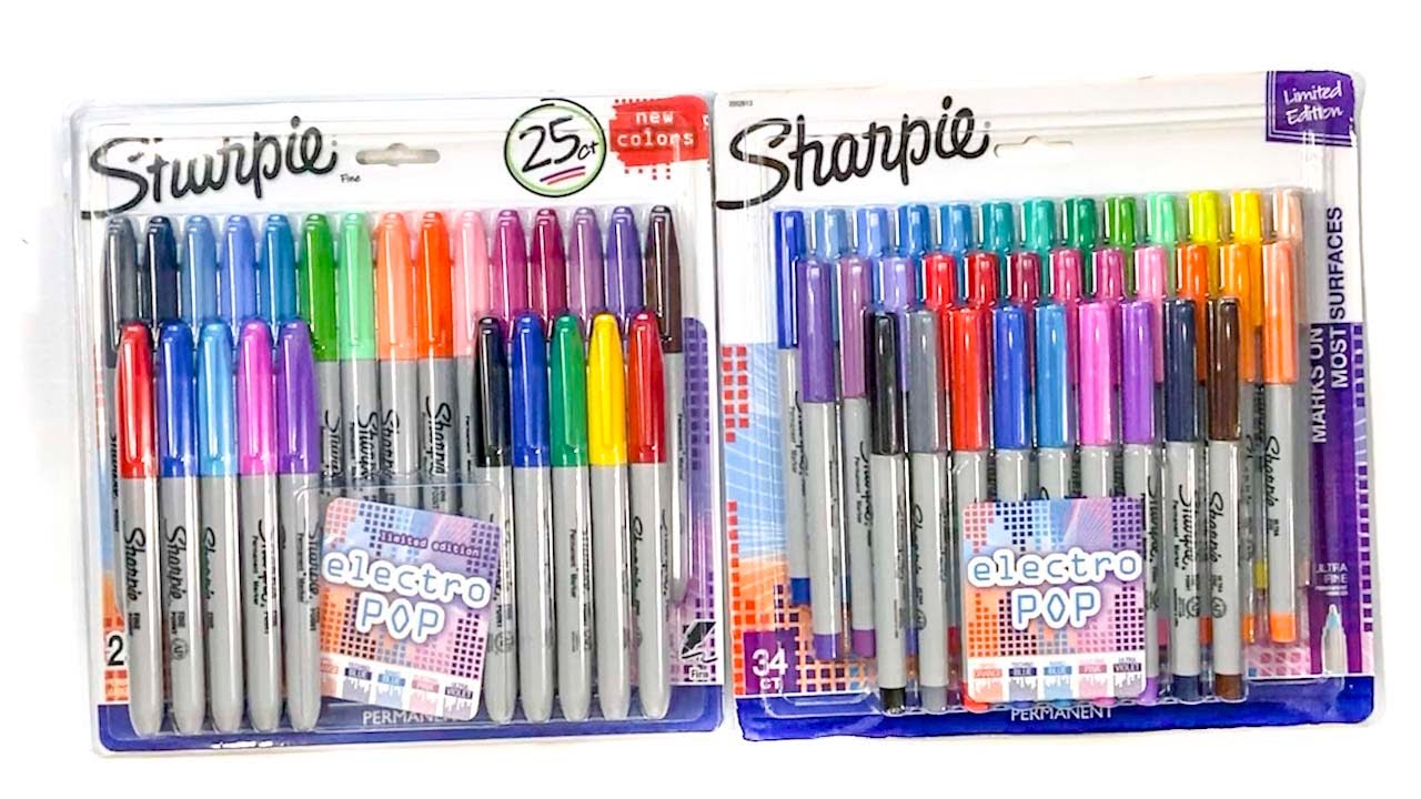 Unbox and Swatch Sharpie Electro Pop Permanent Markers