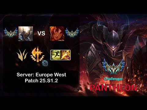 Pantheon Jungle vs Taliyah - EUW Challenger - Patch 25.S1.2