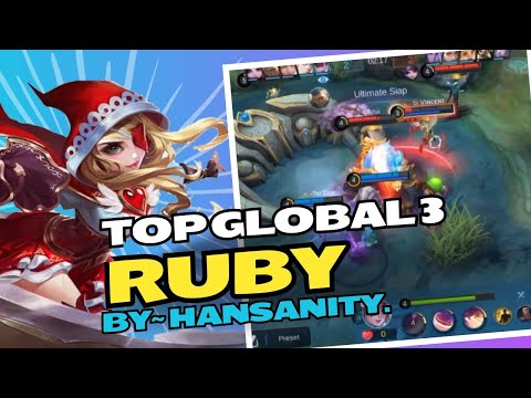 TOP GLOBAL 3 RUBY | BEST BUILD RUBY LIFESTEAL 2023 | By~Hansanity. _ MLBB