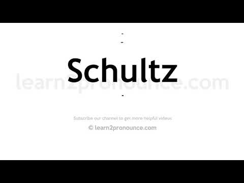 How to pronounce Schultz | English pronunciation
