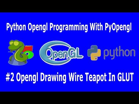 Python Opengl PyOpengl Drawing Wire Teapot #2