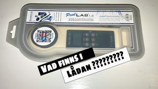 Vad finns det i lådan. Pool Lab 1.0 digital fotometrisk mätare för pool och spabad.