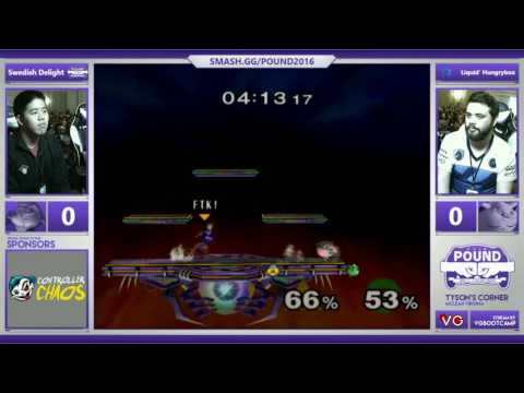 Pound 2016 Top 8 en Español - Swedish Delight (Sheik) Vs. Liquid  Hungrybox (Jigglypuff) WS