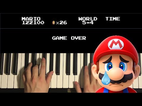 How To Play - Super Mario Bros. - GAME OVER (PIANO TUTORIAL LESSON)