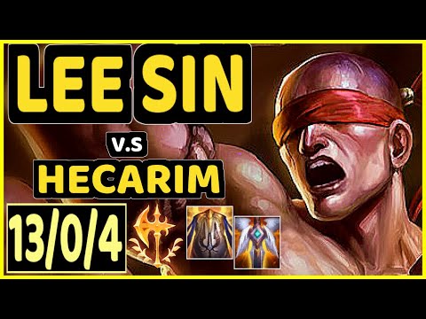 TAY (LEE SIN) vs HECARIM - 13/0/4 KDA JUNGLE GAMEPLAY - BR Ranked GRANDMASTER