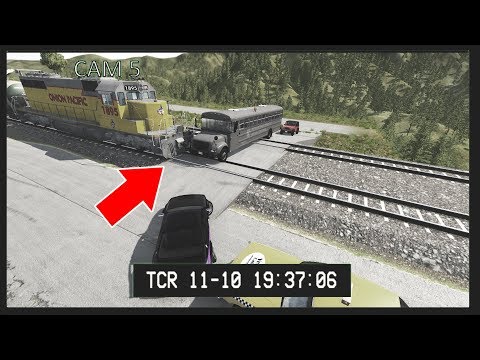 BeamNG Drive - Train Accidents #7 CCTV Edition