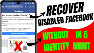 how to recover disabled facebook account 2022 without id | facebook disabled account recovery 2022