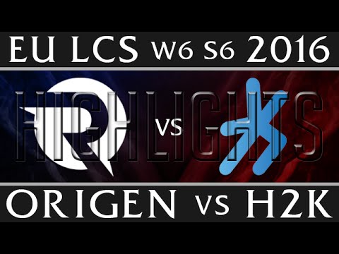 Origen vs H2K | Highlights EU LCS W6D2 2016 Spring S6 | OG vs H2K Week 6