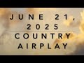 Billboard Top 60 Country Airplay June 21 2025