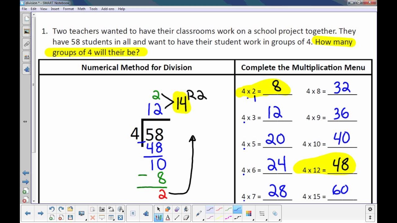 Solving Division Problems Using an Algorithm