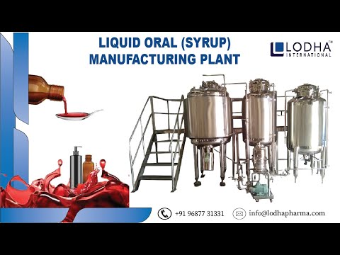Liquid oral manufacturing plant, automation grade: automatic