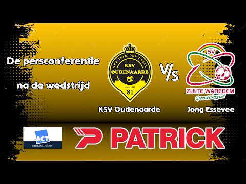De persconferentie na de match KSV Oudenaarde - Jong Essevee B