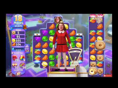 Wonka's World of Candy Level 536 NO BOOSTERS - A S GAMING ✔