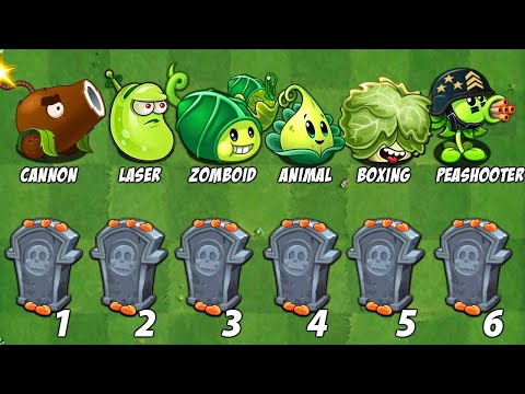PvZ 2 Challenge - All Plants LEVEL 1 vs 8 Grave Stone - Who 's best Plant?
