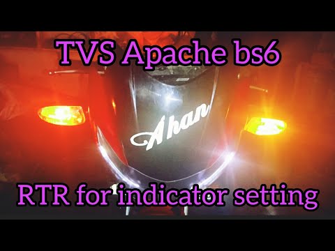 #bike TVS Apache RTR bs6 4 indicator setting #video