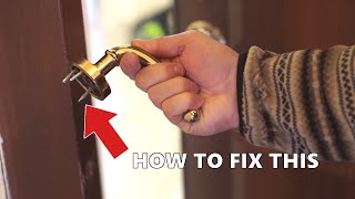 How to fix a broken door handle (stripped screw holes)