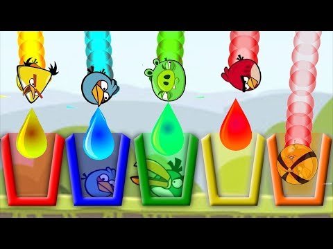 Angry Birds Drink Water 2 - SHOOTING GAME! GIVE ALL BIRDS COLOR WATER!