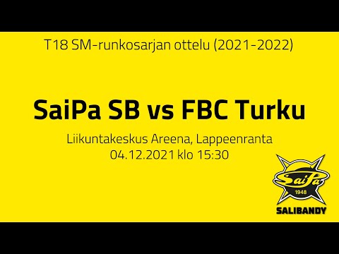 T18: SaiPa SB vs FBC Turku, SM-runkosarja, 4.12.2021 (nauhoite)