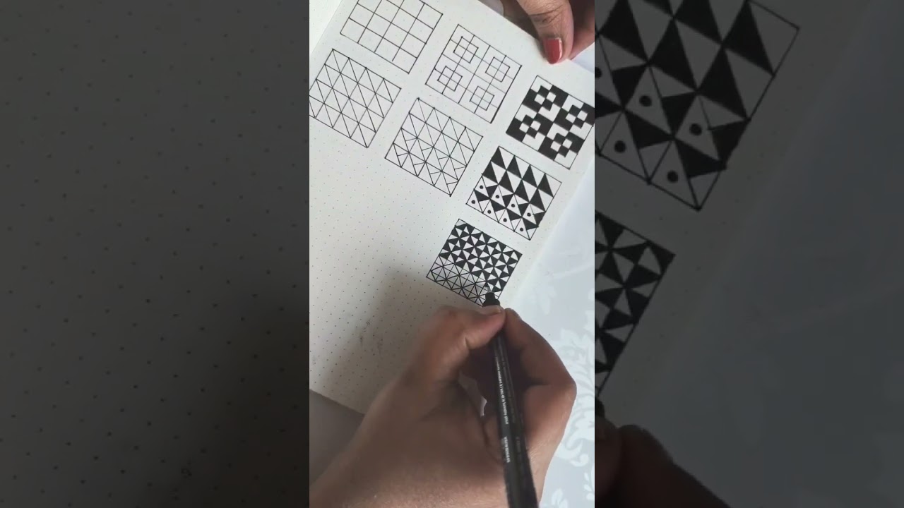 GEOMETRIC  PATTERN NO.3 #zentangle #zentangleart #doodle #penart #geometric #patterns