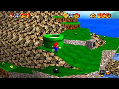 Super Mario 64 Walkthrough - Course 13 - Tiny Huge Island