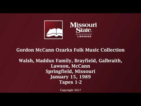 McCann: Walsh, Maddux Family, Brayfield, Galbraith, Lawson, McCann, January 15, 1989