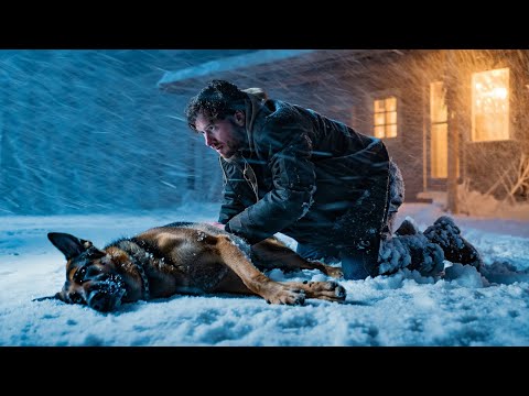 Forlatt og døende i stormen, valgte denne schæferen den knuste mannens dør for å overleve