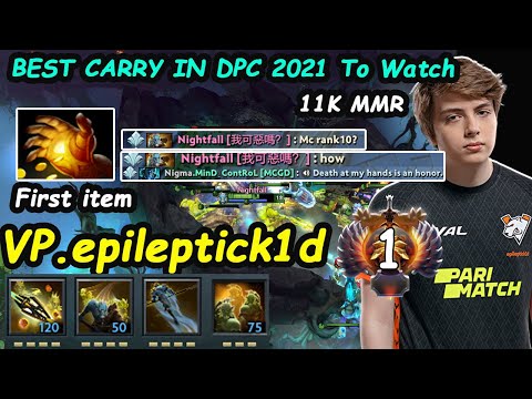 Best Carry player to watch in DPC 2021 | epileptick1d [Phantom Lancer] 11K MMR Dota 2 7.28 Gameplay