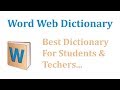 Word Web Dictionary For P C