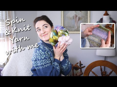 Fiber swap chat + relaxing spin and knit comparison