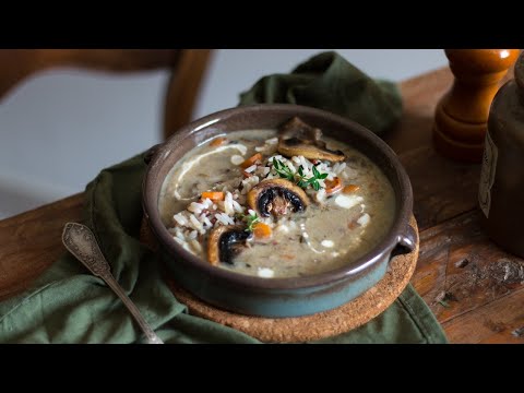 Soupe crémeuse champignon et riz sauvage | L'Herboriste