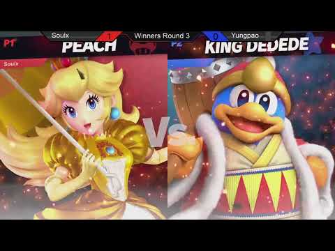 Smash Ultimate @ UCI #15 - Yungpao (Pichu, Kind Dedede) vs SoulX (Peach) Winners Round 3 -