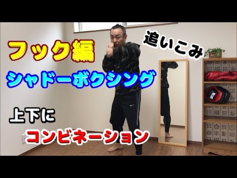 フック編  シャドーボクシング　上下にコンビネーションと追い込み方