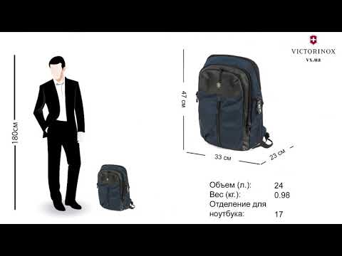 Рюкзак Victorinox Almont Vertical Zip Laptop Original Blue 24л