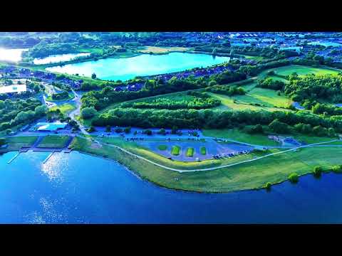 4K Aerial photography of Pugneys and Newmillerdam, Wakefield, England