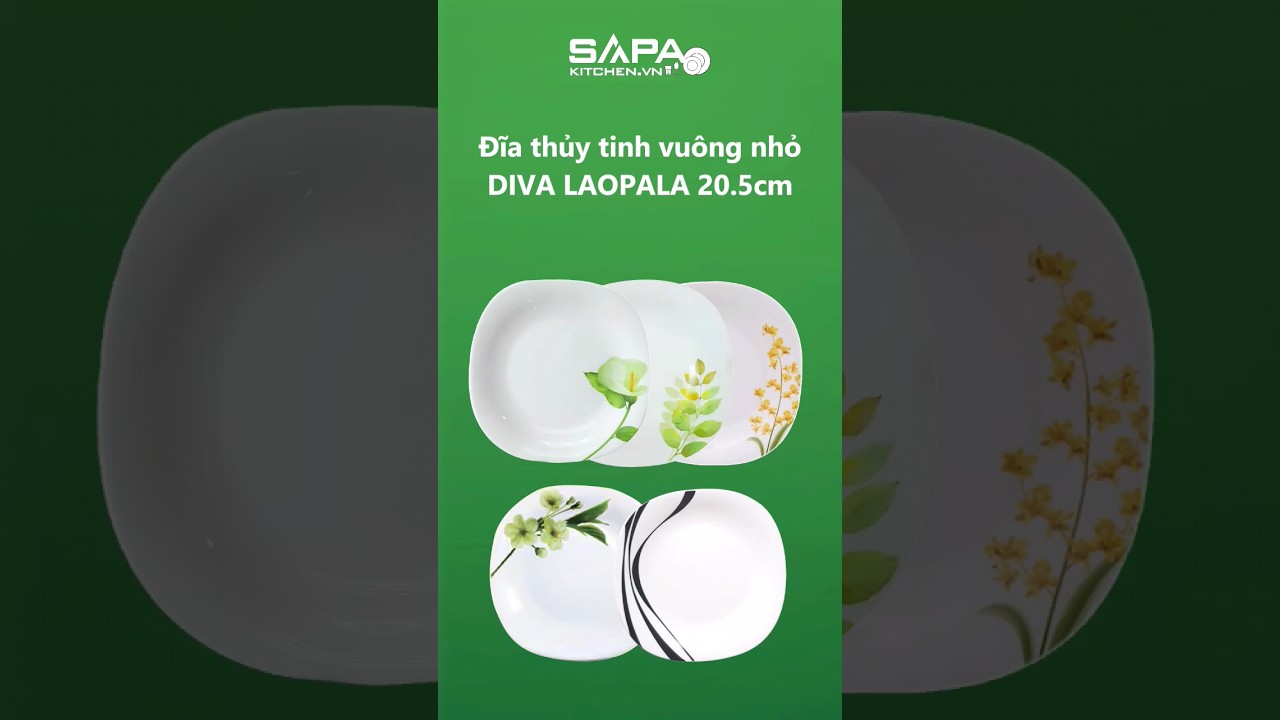 Đĩa thủy tinh vuông nhỏ Diva Laopala 205